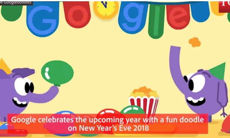 Παραμονή Πρωτοχρονιάς: Το τελευταίο doodle της Google για το 2018 (βίντεο)